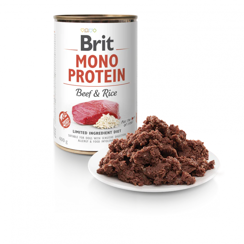 BRIT Mono Protein konzerv 6 x 400 g marha & barnarizs