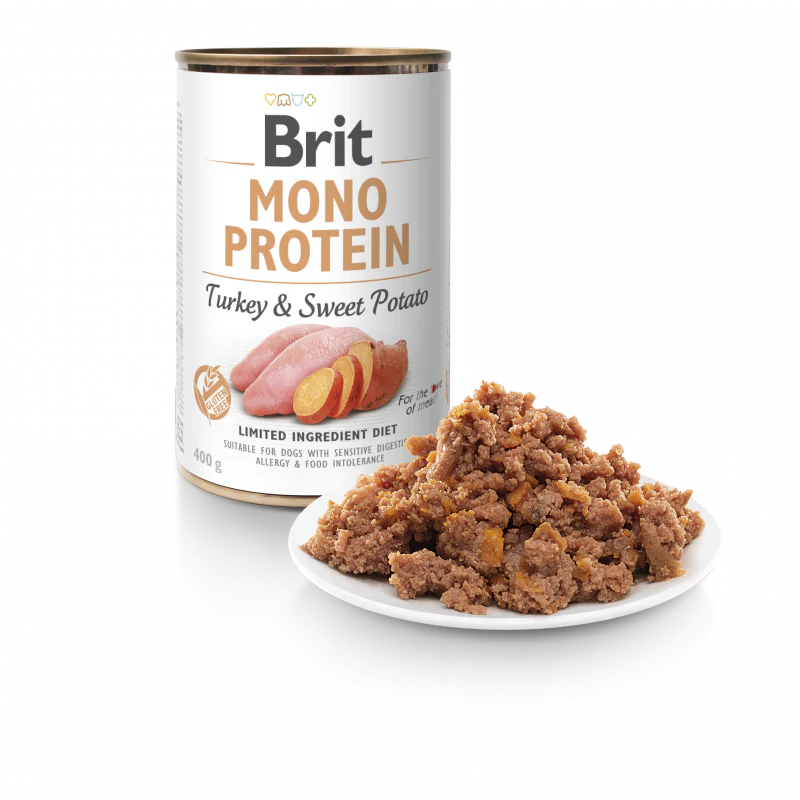 BRIT Mono Protein konzerv 6 x 400 g pulyka & édesburgonya